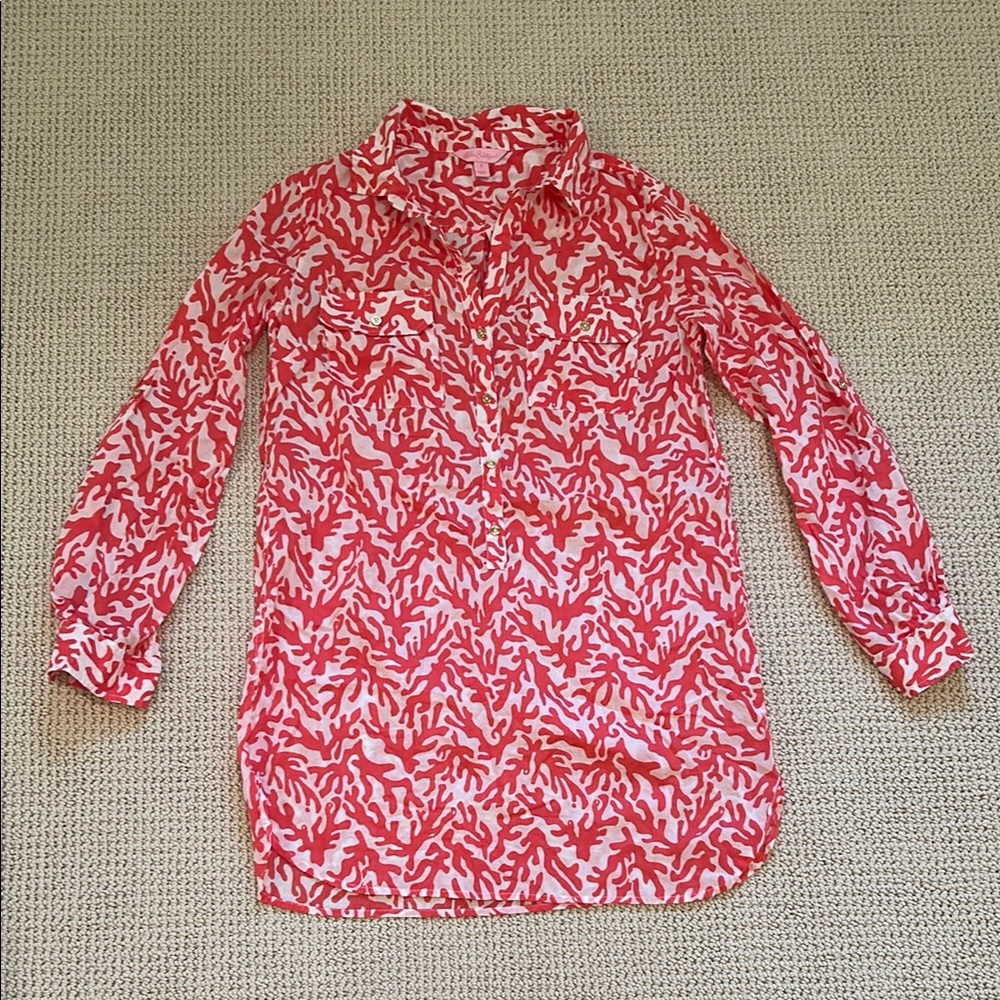 Lilly Pulitzer Tunic or Cover Up- Size Small